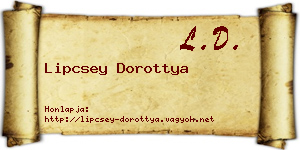 Lipcsey Dorottya névjegykártya